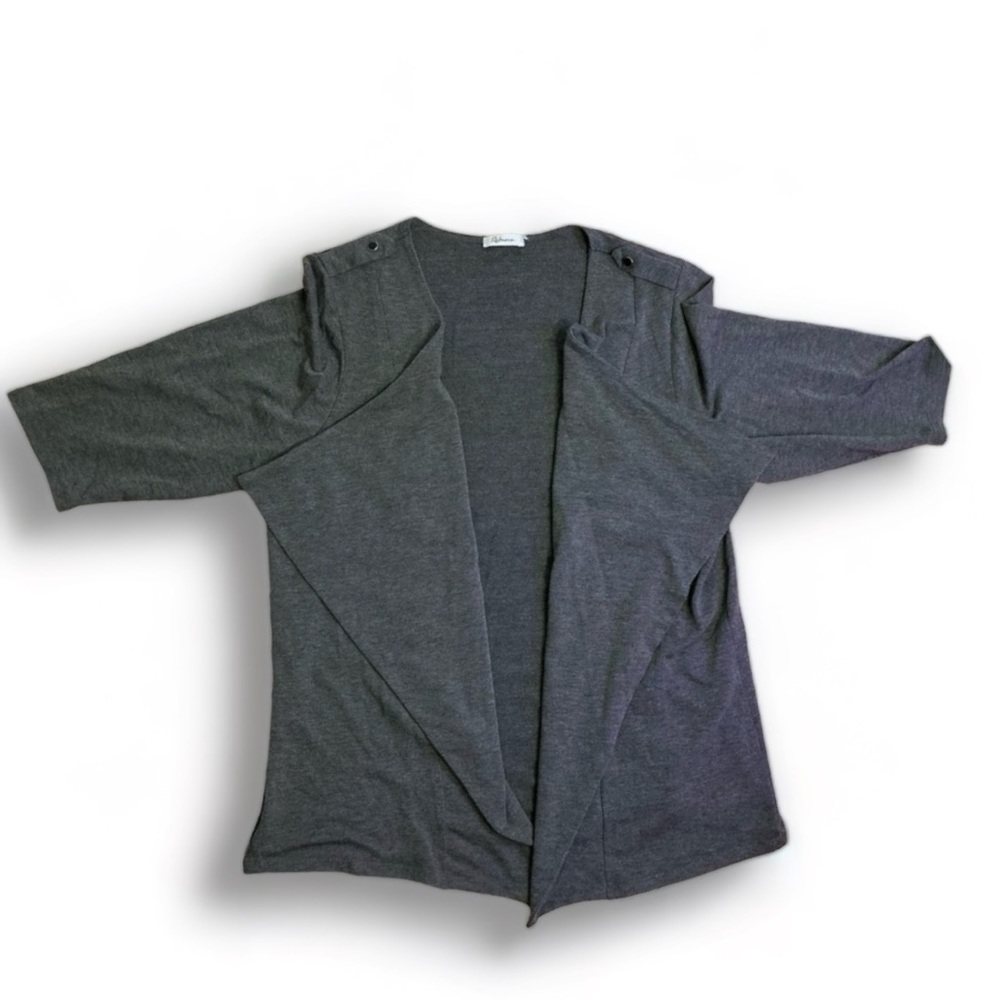 REITMANS women open grey cardigan with shoulder details